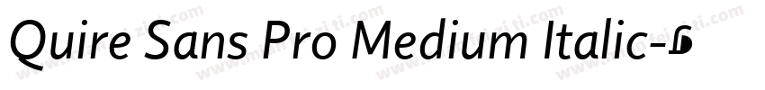 Quire Sans Pro Medium Italic字体转换